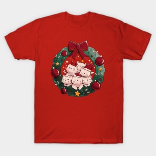 Kitty Garland Cat Christmas by Tobe Fonseca T-Shirt